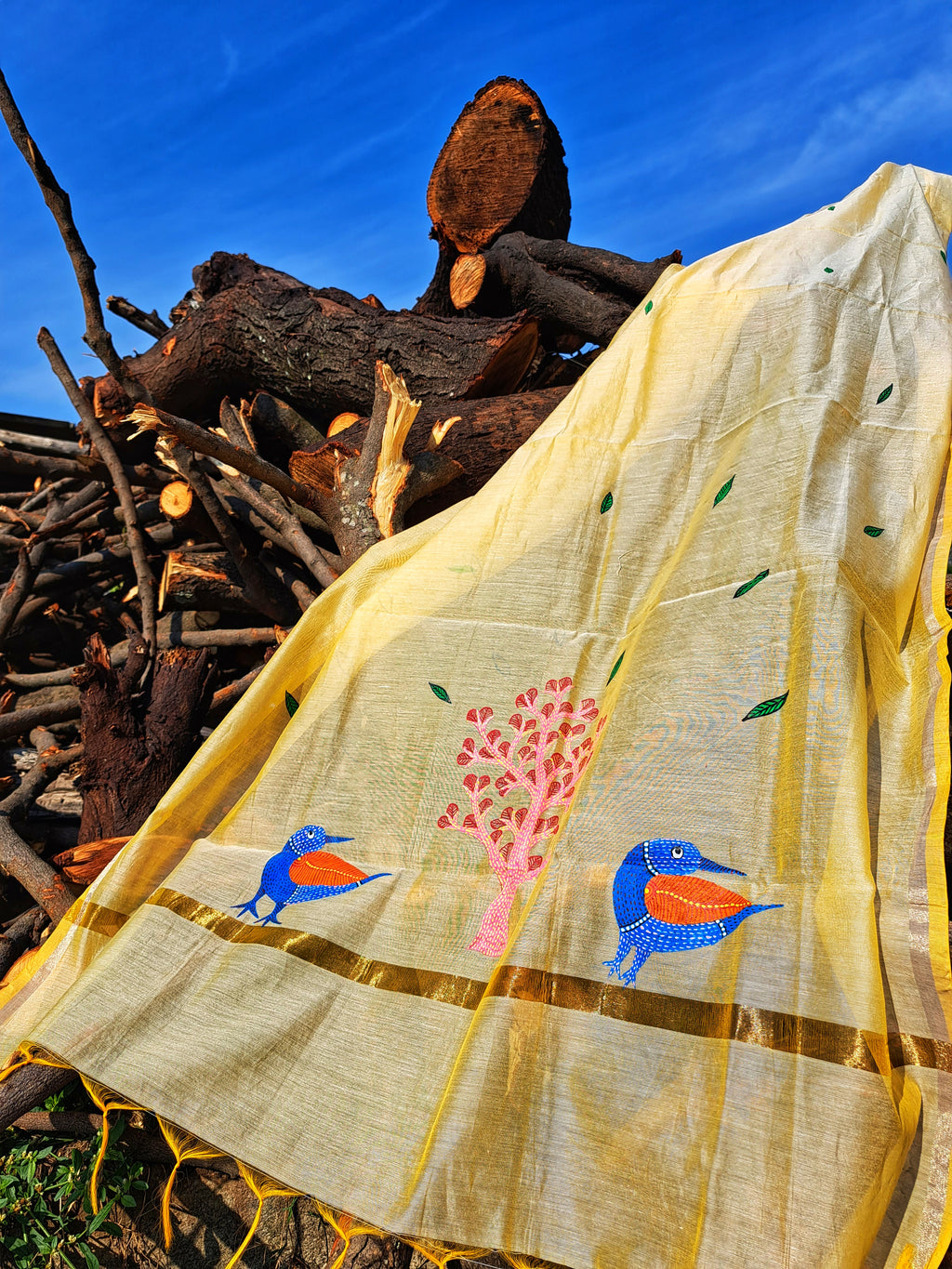 Original Gond Handpainted Dupatta