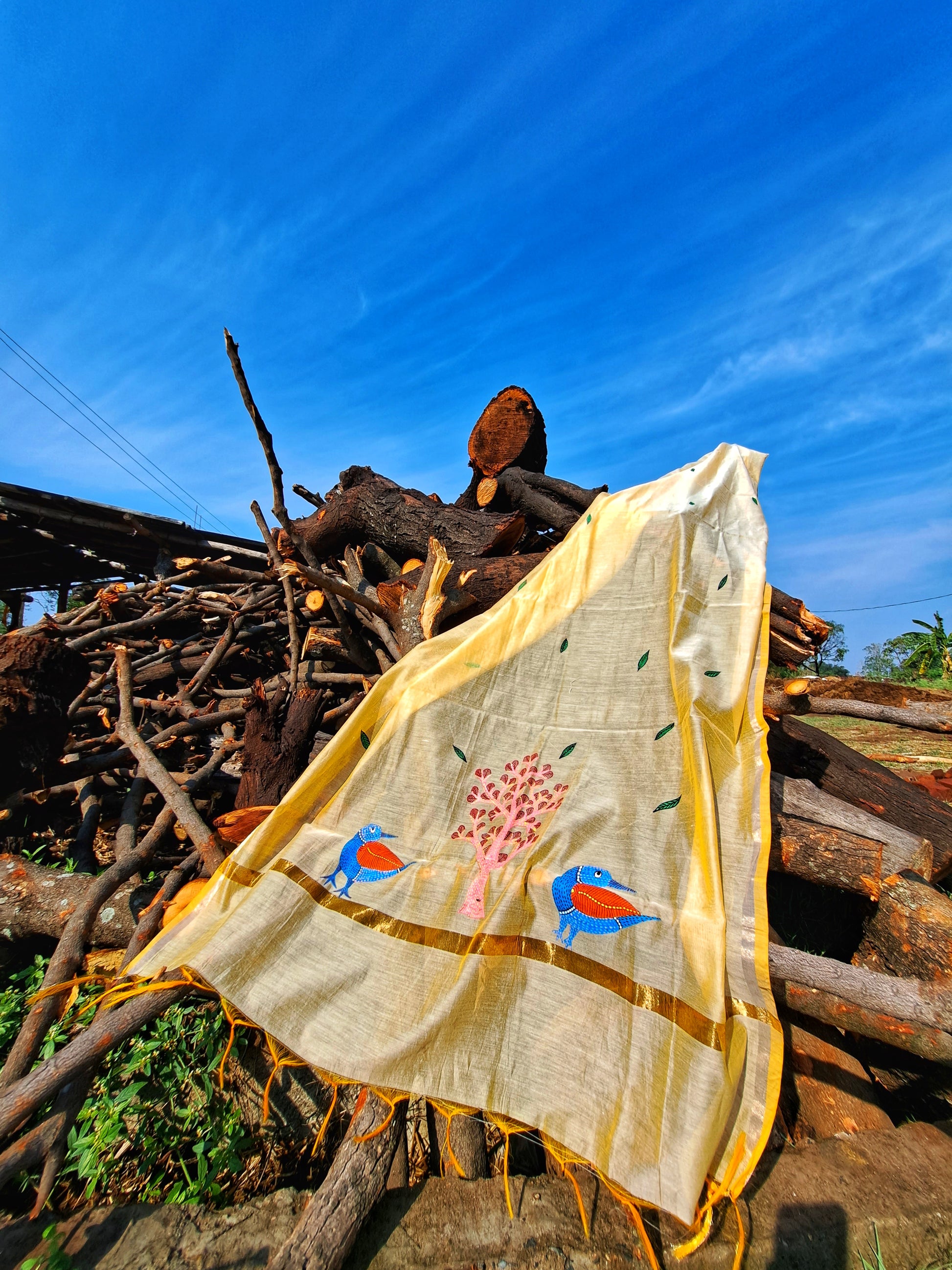 Original Gond Handpainted Dupatta