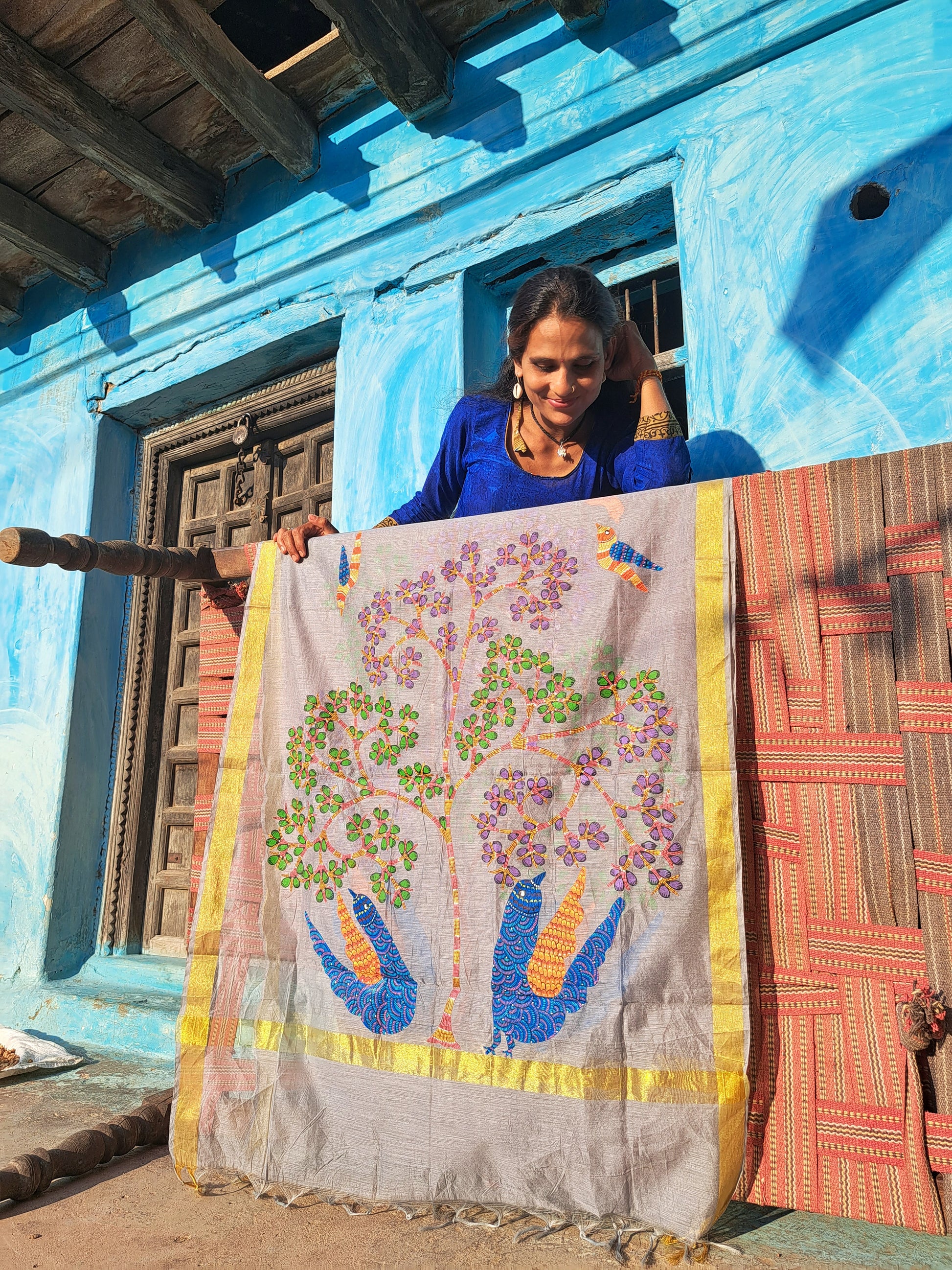 Original Gond Handpainted Dupatta
