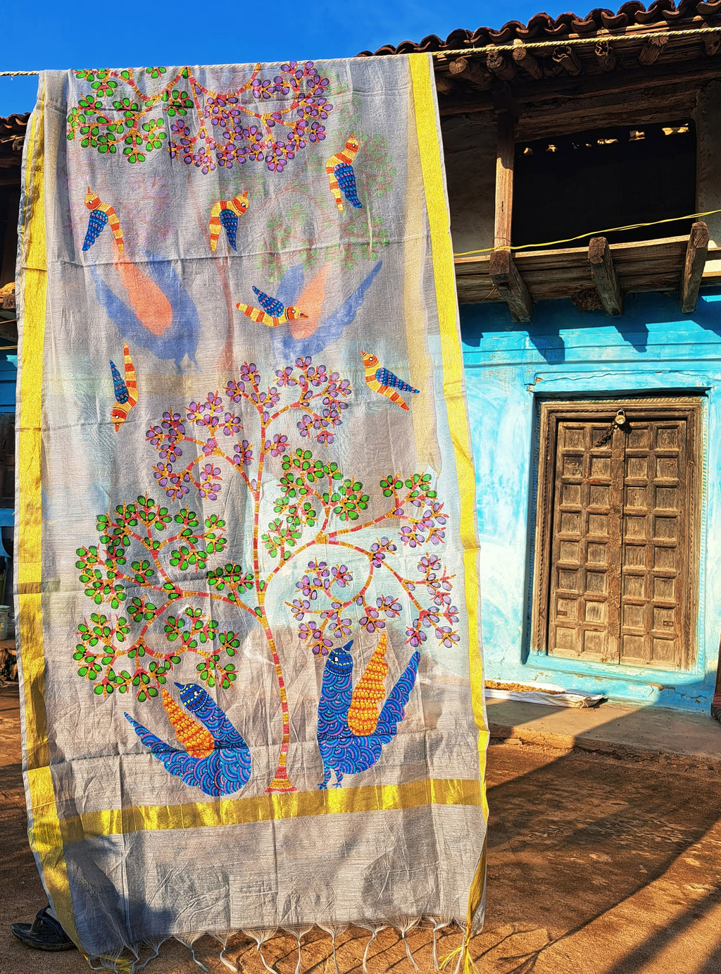 Original Gond Handpainted Dupatta