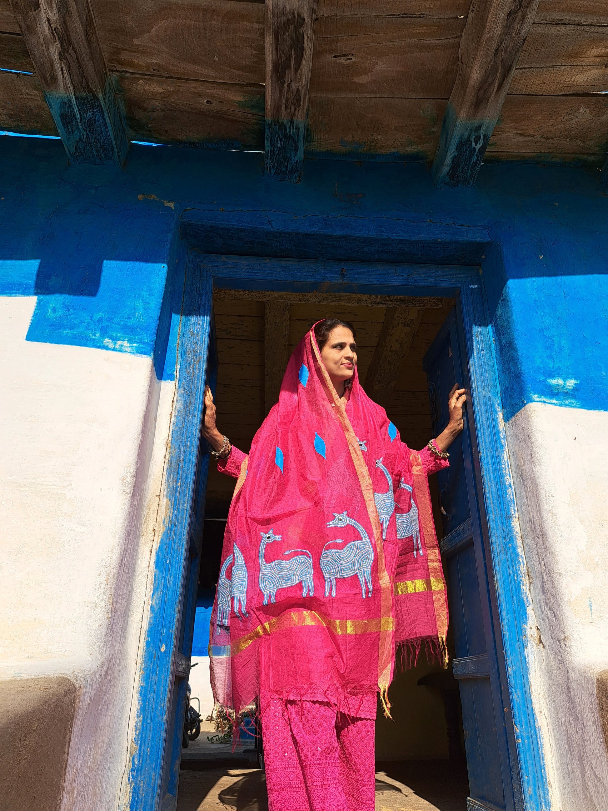 Original Bhil Handpainted Dupatta