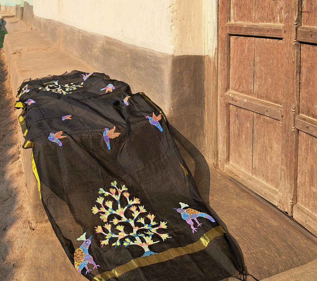 Original Gond Handpainted Dupatta