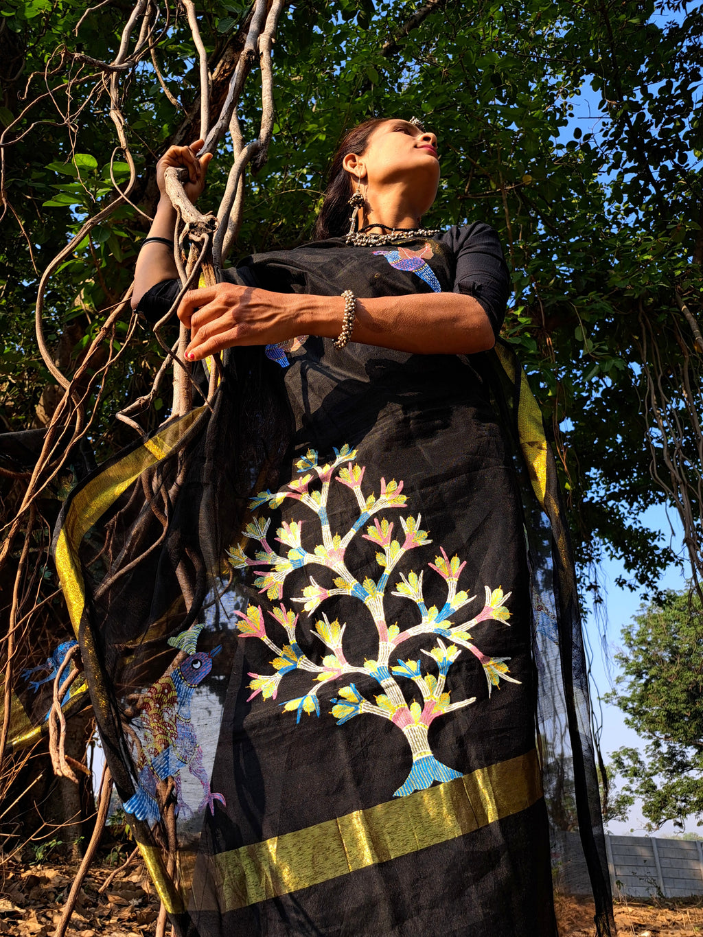Original Gond Handpainted Dupatta