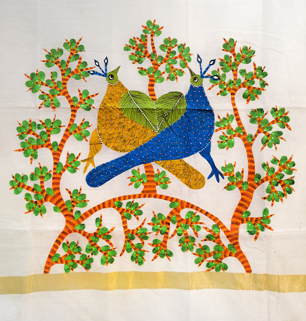 Original Gond Handpainted Dupatta