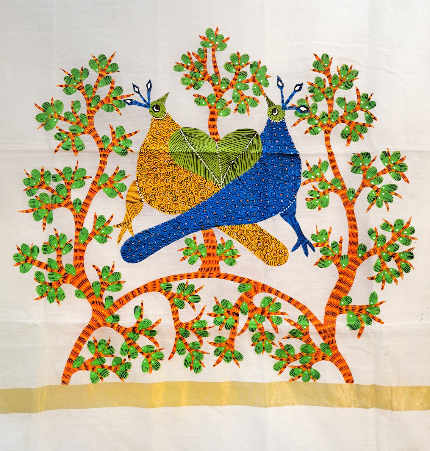 Original Gond Handpainted Dupatta